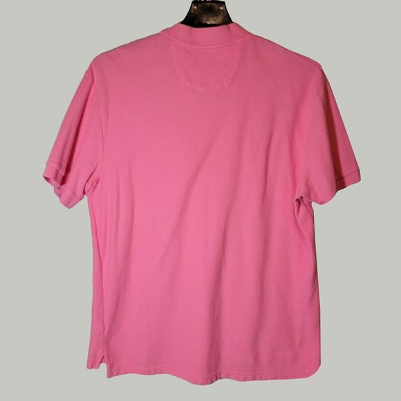 Chaps Mens Polo Shirt Size XL Pink Short Sleeve Buttons - Picture 3 of 4